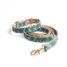 Pet Accessories Print Personalized Vintage PU Leather Dog Collar with Metal Buckle Lovely Dog Leash Set All Seasons