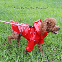 Waterproof Pets Clothes Reflective Hooded Dog Raincoats PU Puppy Pet Rain Coat Jackets Outdoor Cats Clothing for Chihuahua