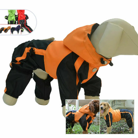 Waterproof Dog Raincoat Oxford Dog Clothes Jacket Puppy Chihuahua Jumpsuit Costume Small Medium Dogs Rain Coat Hooded Jacket