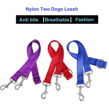 Nylon Double Twin Coupler Dog Leash Strong Two In One V Shape Pet Dog Leash Two Ways Pet Lead Leash for Puppy Pug