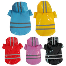 Waterproof Pets Clothes Reflective Hooded Dog Raincoats PU Puppy Pet Rain Coat Jackets Outdoor Cats Clothing for Chihuahua