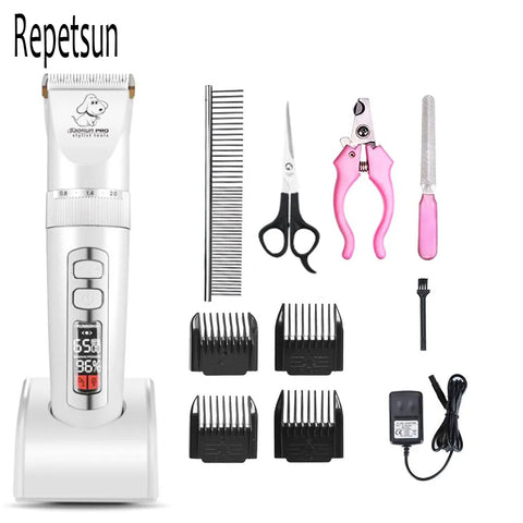 Baorun P9 Professional Rechargeable Pet Dog Animal Hair Cutter Trimmer Professional Cat Grooming Clipper Low Noise Cat Machine