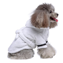 Soft Quick Drying Pet Pajama With Hood Thickened Luxury Soft Cotton Hooded Bathrobe Super Absorbent Dog Bath Towel Pet Nightwear