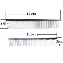 New Dog Comb Long Thick Hair Fur Removal Brush 16/19cm Stainless Steel Lightweight Pets Dog Cat Grooming Combs for Shaggy Dogs