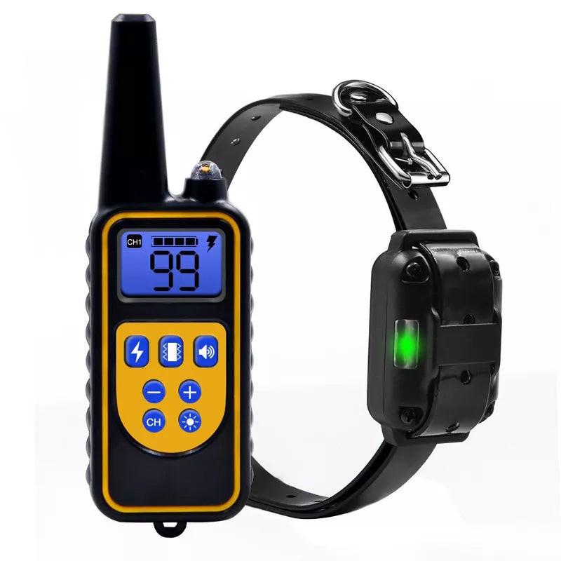 800m Electric Dog Training Collar Pet Remote Control Waterproof Rechargeable with LCD Display for All Size Shock Vibration Sound