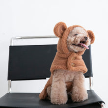 Plush Bear Coat Cloak Pet Clothes Cats And Dogs Costumes Teddy Bichon Transformed Into Christmas Halloween Costumes