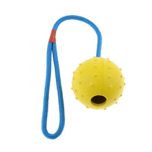 Durable Cotton Rope Pet Dog Puppy Chew Ball Dog Interactive Rubber Balls Toy for Fetching and Playing Pet Tooth Cleaning Supplie