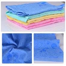 Pet Bath Towels Synthetic Deerskin Strong Absorbing Water Clean Towel Soft Lint-free Quick-drying Bath Towel with Storage Bucket