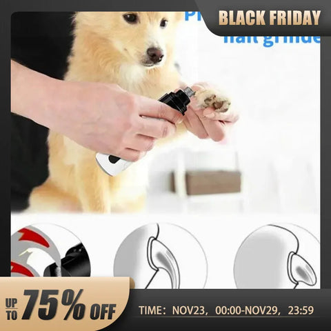 Electric Dog Nail Clippers Grinders Rechargeable USB Charging Pet Quiet Cat Paws Nail Grooming Trimmer Tools