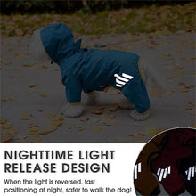 Dog Rainwear Step In Dog Windproof Rain Coat FourSeason Pet Clothes Outdoor Walking Raincoats with ReflectiveStripes