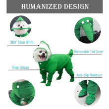 Pet Dog Raincoat Full Cover One Piece Hooded Waterproof Rainboot Clothes for Costume Outdoor Puppy Jumpsuit Pet Raining Coat