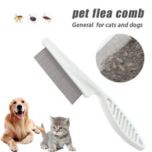 Dog Grooming Flea Comb Pet Care Comb Cat Hair Brush Flea Removal Massage Comb Pet Grooming Chip Flea Hair Stainless Steel Comb