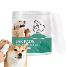 50pcs Ear Wipes For Dogs Pet Ear Cleaning Finger Cots Dogs Ear Wax Care Wipes Pet Cleaning Cotton Pads Pet Grooming Supplies