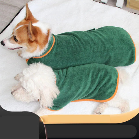 Dog Bathrobe Towel Quick Dry Super Absorbent Pet Dog Cat Bathrobe Towel