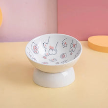 Cat Bowl Ceramic Cat Food Bowl Protects Cervical Vertebra Oblique Opening Pet High Foot Bowl Cat Food Water Bowl Dog Cat Bowl