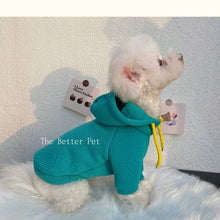 Fashion Hoodie Dog Clothes Thick Warm Dogs Clothing Pet Outfits Cat Small Cute Autumn Winter Yorkies Green Boy Ropa Para Perro