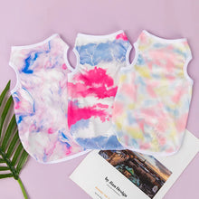 Summer Dog Shirt Sleeveless Pet T-shirt Tie-dye Puppy Vest Small Dog Clothes Classic Pet Clothes New Dog Costume Pets Clothing