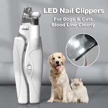 PUPCA LED Pet Nail Clippers Professional Cats Claw Blood Line Scissors Dog Nail Trimmer Grooming Cutter for Animals Pet Supply