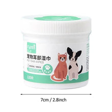 Pet Ear Cleaning Wipes Dog Cat Eyes Cleaner Pet Tear Stain Remover Pet Cleaning Supplies Puppy Kitten Cat Dog Eye Ear Care Wipes