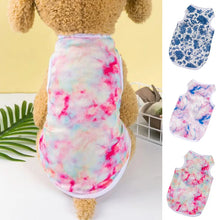 Summer Dog Shirt Sleeveless Pet T-shirt Tie-dye Puppy Vest Small Dog Clothes Classic Pet Clothes New Dog Costume Pets Clothing