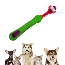 3-Sided Pet Toothbrush Dog Plastic Toothbrush Removing Bad Breath Tartar Cleaning Mouth Pet Dog Cat Dental Care Cleaning