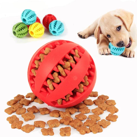 Soft Dog Toys Interactive Elastic Ball Food Super Tough Rubber Ball Supplies Pet Products Home Garden