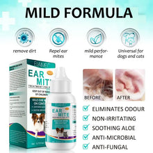 Pet Ear Cleaner Solution Natural Ear Cleaning Insect Oil Mite Remover Pet Ear Dirt Itching Remover Pet Health Care Accessories