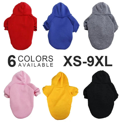 Dog Hoodies Clothes for Small Larger Dogs Soft Warm Pet Clothing Chihuahua Bulldog Costume Coat Classic Pet Outfit Accessories