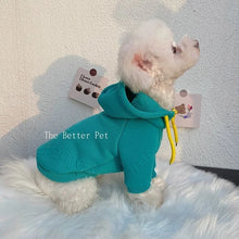 Fashion Hoodie Dog Clothes Thick Warm Dogs Clothing Pet Outfits Cat Small Cute Autumn Winter Yorkies Green Boy Ropa Para Perro