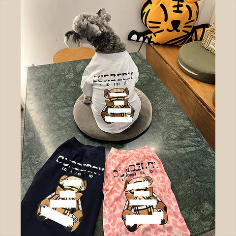 New Summer Pet Clothes Cat Shirt Small Medium Dog Schnauzer Teddy Clothing Summer Thin T-Shirt  Dog Costume Pet Costume Apparel