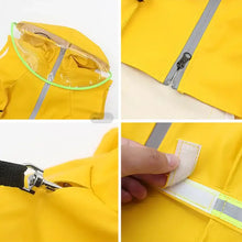 Dog Raincoat S-5XL PU Leather Reflective Adjustable  Rainproof Cloak Hoodies Rain Coat Jacket For Dogs Apparel Clothes