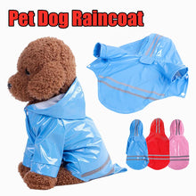 Outdoor Puppy Pet Rain Coat Hoody Waterproof Jackets Reflective Stripe PU Raincoat for Dogs Cats Apparel Clothes