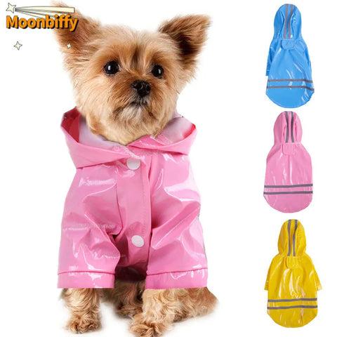 Summer Outdoor Puppy Pet Rain Coat Hoody Waterproof Jacket PU Raincoat for Dogs Cats Apparel Clothes Wholesale dog Item pet Item