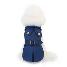 Autumn Winter Dog Clothes British Style Pet Trench Coat Belt Decor Puppy Jackets for Small Medium Dogs Outfit Chihuahua Costumes