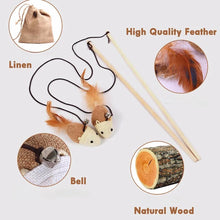 5pcs/Set  Random Style Funny Cat Stick Feather Plush Toy Cat Catcher Toys Cat Interactive Toys For Pet Cat Lose Weight Training