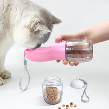 Portable Dog Water Bottle with Storage Food and Water Container For Small Dog Pets Feeder Bowl Outdoor Travel Dog Drinking Bowls