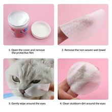 Pet Tear Stain Wipes 120PCS Tear Stain Cleaning Wipes For Cats Face Cat Eye Ear Care Supplies For Pet Shelter Pet Hospital