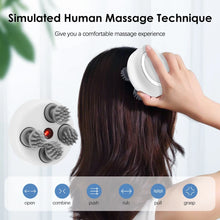 Mini Electric Head Massager for Cats Dogs Pets Scalp Massager Rechargeable 96 Massage Contacts Device whole Body Relax Massager