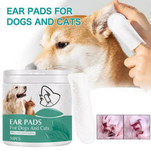 50pcs Ear Wipes For Dogs Pet Ear Cleaning Finger Cots Dogs Ear Wax Care Wipes Pet Cleaning Cotton Pads Pet Grooming Supplies