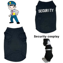 pawstrip XS-L Security Dog Vest Summer Dog Clothes Black Pet Puppy T Shirts For Small Dogs Chihuahua Yorkie Pug Cat Vest Costume