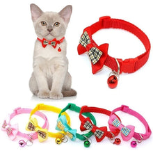 10Pcs Wholesale Collars For Cat Bell Adjustable Necklace With Bell Colorful for Cat Puppy Cat  Collar Dropshipping Pet Collars