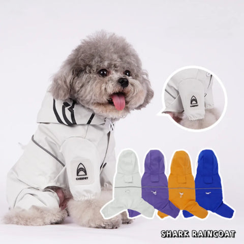 Pet Cat Dog Waterproof Raincoat Jumpsuit Reflective Hooded Puppy Dog Rain Coat Outdoor Clothes Jacket for Small Dog Pet Supplies