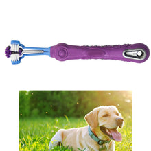 3-Sided Pet Toothbrush Dog Plastic Toothbrush Removing Bad Breath Tartar Cleaning Mouth Pet Dog Cat Dental Care Cleaning