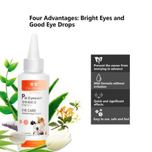 Pet Tear Eye Care Drops For Dogs 120ML Large Capacity Pet Eye Wash Cleaner For Tear Stain Eye Drops Cleaner Dog Health Supplies