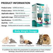 Pet Ear Cleaner Solution Natural Ear Cleaning Insect Oil Mite Remover Pet Ear Dirt Itching Remover Pet Health Care Accessories