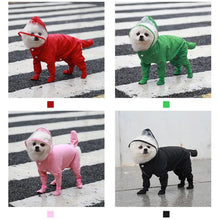 Pet Dog Raincoat Full Cover One Piece Hooded Waterproof Rainboot Clothes for Costume Outdoor Puppy Jumpsuit Pet Raining Coat