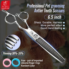 Fenice 6.5 inch Professional Pet Grooming Shears Dog Thinning Scissors for Dogs Hair ножницы tijeras 30-35%