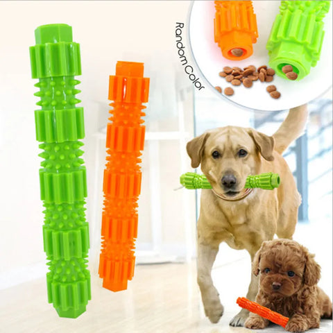 S/L Pet Dog Chew Toy TPR Biting Rods for Aggressive Chewers Treat Dispensing Rubber Teeth Cleaning Toy Squeaking Rubber Dog Toys