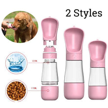 Pet Dog Water Bottle Outdoors Travel Portable With Bowl Multifunction Dog Bowl Durable Cat Drinking Feeder Dog accessories