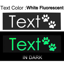 Personalized Reflective Pet Harness Label Collar Tag Fluorescence ID Name Customized Cat Label Sticker Custom DIY Logo 2 PCS